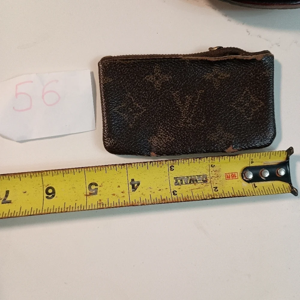 LOUIS VUITTON Monogram Pochette Coin Case Brown
